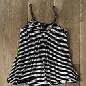 White House Black Market striped cami with chain neckline size small